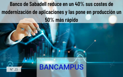 Banco de Sabadell reduce en un 40% sus costes de modernización de aplicaciones y las pone en producción un 50% más rápido