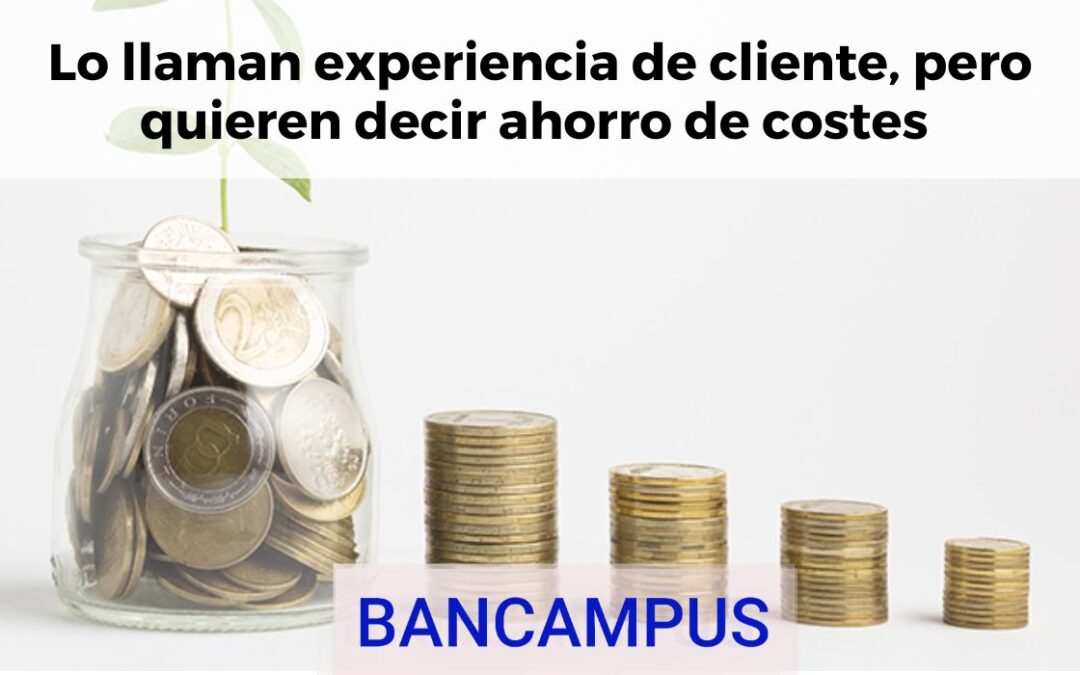 Lo llaman experiencia de cliente, pero quieren decir ahorro de costes